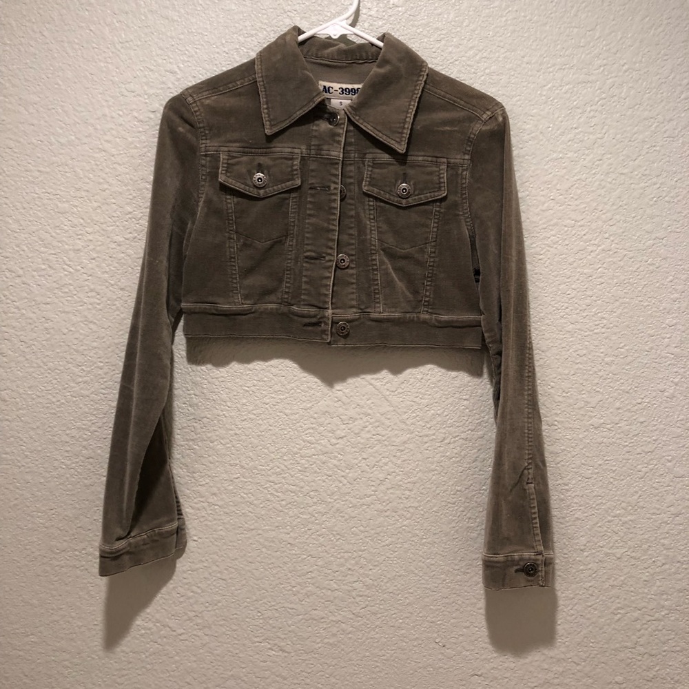 Green Jean half jacket